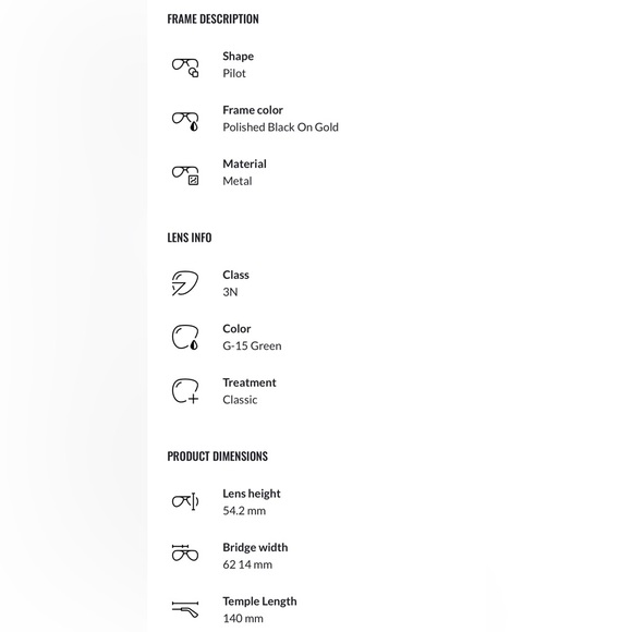 RAY BAN aviator all black metal large - Picture 3 of 3